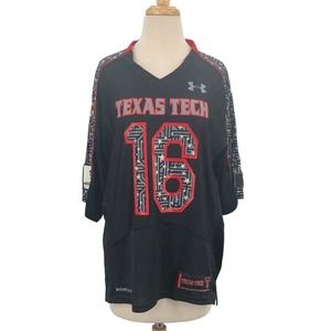 Under Armour Texas Tech Red Raiders Wounded Warrior Black Football Jersey #16 Sm